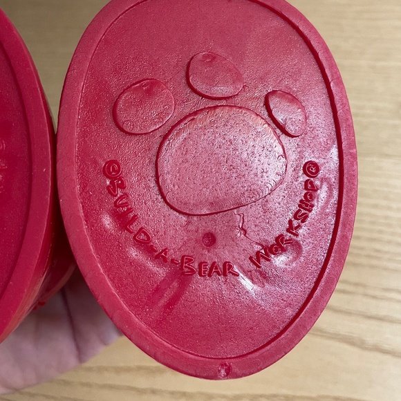 Build a Bear Workshop Red Rubber Rain Boots Superhero Shoes Shiny Wellies BABW - Picture 6 of 6